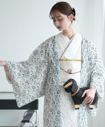 utatane(ウタタネ)の羽織 レース ニコアンティーク ハナグラフ モノクローム 日本製(着物)