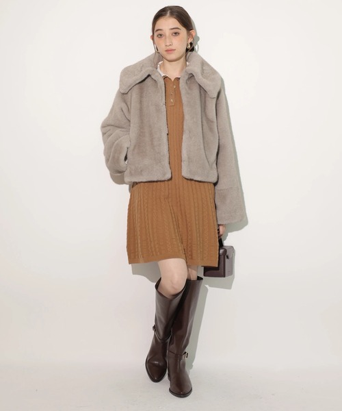 ワイドカラーファーコート（ダウンジャケット/コート）｜Rirandture