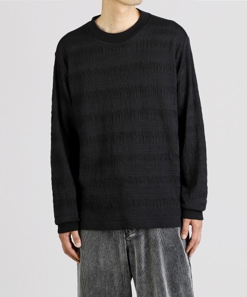 BALLAST ARK（バラストアーク）の「BALLAST ARK / バラストアーク：Russel L/S Tee：BA12-CS01[AST]（Tシャツ/カットソー・メンズ・ブラック/ホワイト系その他・L/M）」の10枚目の写真