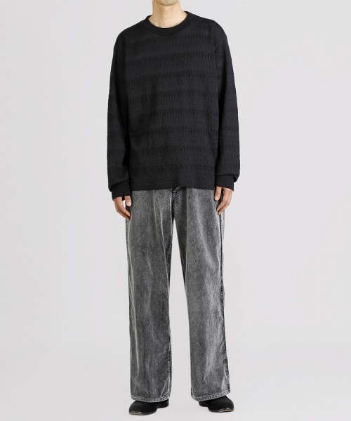 BALLAST ARK（バラストアーク）の「BALLAST ARK / バラストアーク：Russel L/S Tee：BA12-CS01[AST]（Tシャツ/カットソー・メンズ・ブラック/ホワイト系その他・L/M）」の13枚目の写真