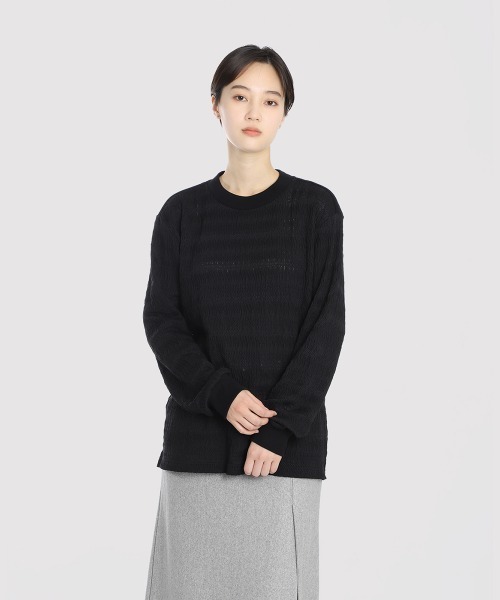 BALLAST ARK（バラストアーク）の「BALLAST ARK / バラストアーク：Russel L/S Tee：BA12-CS01[AST]（Tシャツ/カットソー・メンズ・ブラック/ホワイト系その他・L/M）」の14枚目の写真