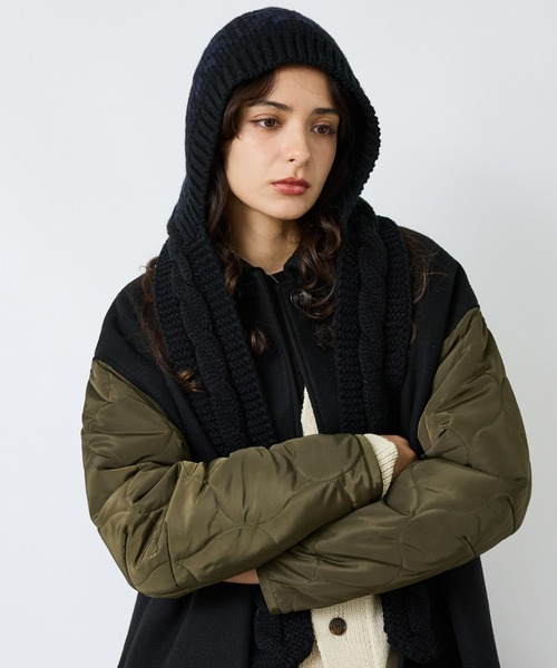 NOMINE（ノミネ）の「【NOMINE】袖キルティングステンカラーコート（ステンカラーコート・レディース・カーキ/ブラック/キャメル・フリー）」の15枚目の写真