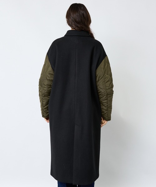 NOMINE（ノミネ）の「【NOMINE】袖キルティングステンカラーコート（ステンカラーコート・レディース・カーキ/ブラック/キャメル・フリー）」の17枚目の写真