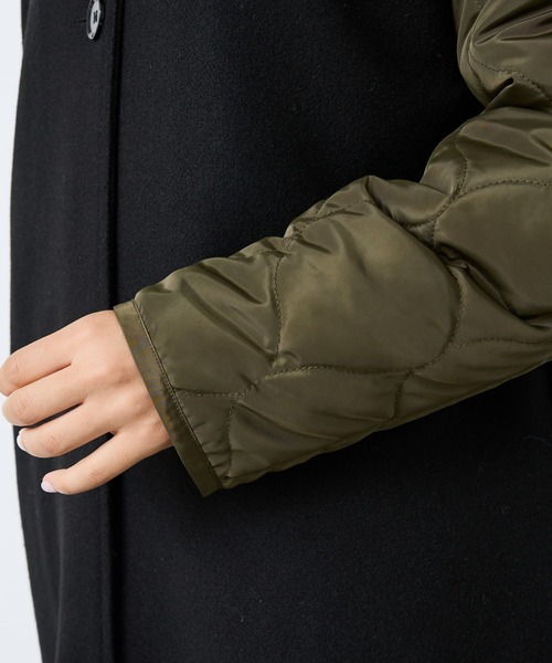 NOMINE（ノミネ）の「【NOMINE】袖キルティングステンカラーコート（ステンカラーコート・レディース・カーキ/ブラック/キャメル・フリー）」の19枚目の写真