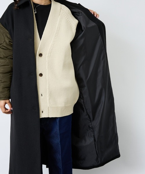 NOMINE（ノミネ）の「【NOMINE】袖キルティングステンカラーコート（ステンカラーコート・レディース・カーキ/ブラック/キャメル・フリー）」の21枚目の写真