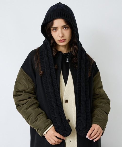 NOMINE（ノミネ）の「【NOMINE】袖キルティングステンカラーコート（ステンカラーコート・レディース・カーキ/ブラック/キャメル・フリー）」の14枚目の写真