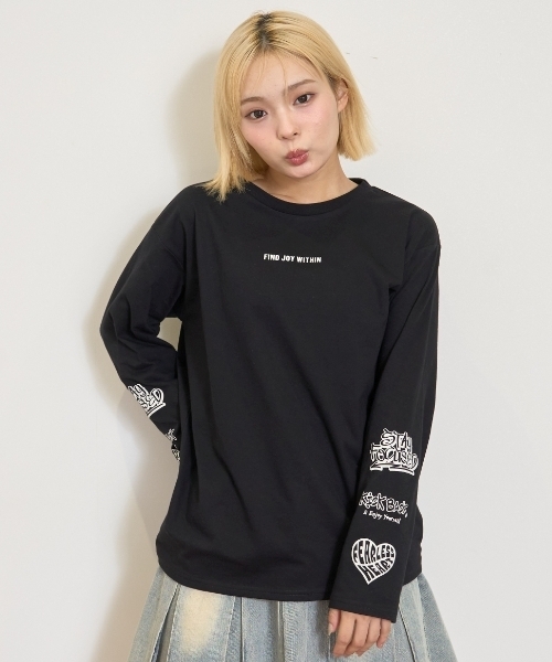 LOVETOXIC(ラブトキシック)の「【LTXC/速乾】ルーズTシャツレイヤードセット(アンサンブル・キッズ・ブラック/オフホワイト/パープル・130cm/S:140cm/M:150cm/L:160cm)」の5枚目の写真
