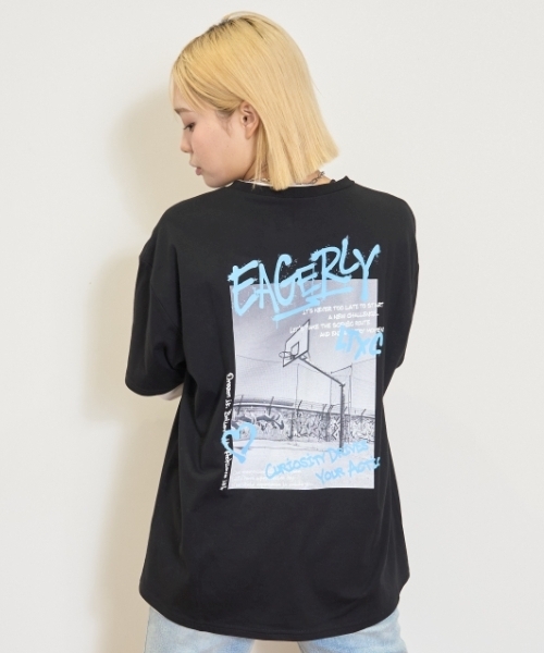 LOVETOXIC(ラブトキシック)の「【LTXC/速乾】ルーズTシャツレイヤードセット(アンサンブル・キッズ・ブラック/オフホワイト/パープル・130cm/S:140cm/M:150cm/L:160cm)」の6枚目の写真