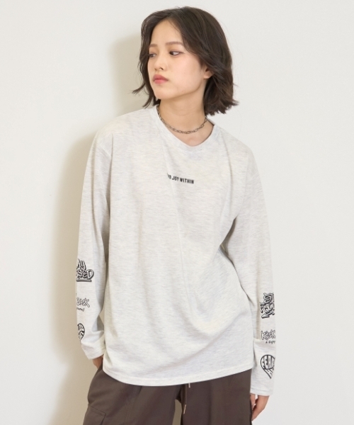 LOVETOXIC(ラブトキシック)の「【LTXC/速乾】ルーズTシャツレイヤードセット(アンサンブル・キッズ・ブラック/オフホワイト/パープル・130cm/S:140cm/M:150cm/L:160cm)」の9枚目の写真