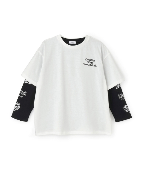 LOVETOXIC(ラブトキシック)の「【LTXC/速乾】ルーズTシャツレイヤードセット(アンサンブル・キッズ・ブラック/オフホワイト/パープル・130cm/S:140cm/M:150cm/L:160cm)」の11枚目の写真