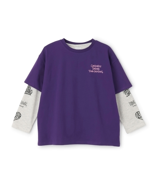 LOVETOXIC(ラブトキシック)の「【LTXC/速乾】ルーズTシャツレイヤードセット(アンサンブル・キッズ・ブラック/オフホワイト/パープル・130cm/S:140cm/M:150cm/L:160cm)」の12枚目の写真