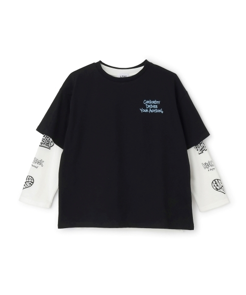 LOVETOXIC(ラブトキシック)の「【LTXC/速乾】ルーズTシャツレイヤードセット(アンサンブル・キッズ・ブラック/オフホワイト/パープル・130cm/S:140cm/M:150cm/L:160cm)」の13枚目の写真