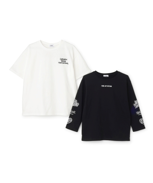LOVETOXIC(ラブトキシック)の「【LTXC/速乾】ルーズTシャツレイヤードセット(アンサンブル・キッズ・ブラック/オフホワイト/パープル・130cm/S:140cm/M:150cm/L:160cm)」の15枚目の写真