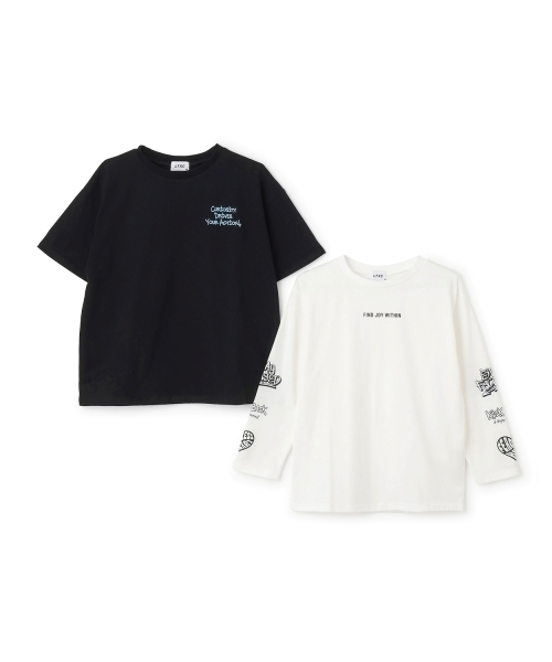 LOVETOXIC(ラブトキシック)の「【LTXC/速乾】ルーズTシャツレイヤードセット(アンサンブル・キッズ・ブラック/オフホワイト/パープル・130cm/S:140cm/M:150cm/L:160cm)」の16枚目の写真