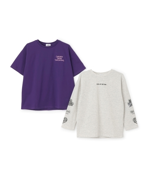 LOVETOXIC(ラブトキシック)の「【LTXC/速乾】ルーズTシャツレイヤードセット(アンサンブル・キッズ・ブラック/オフホワイト/パープル・130cm/S:140cm/M:150cm/L:160cm)」の17枚目の写真