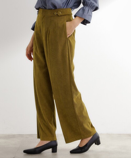 grove（グローブ）の「コーデュロイワイドパンツ（その他パンツ・レディース・チャコールグレー/こしょう色系・02/03/01/04/05）」の7枚目の写真