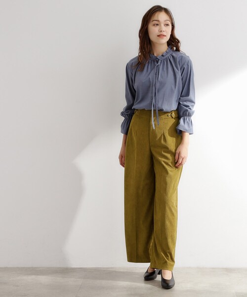 grove（グローブ）の「コーデュロイワイドパンツ（その他パンツ・レディース・チャコールグレー/こしょう色系・02/03/01/04/05）」の8枚目の写真