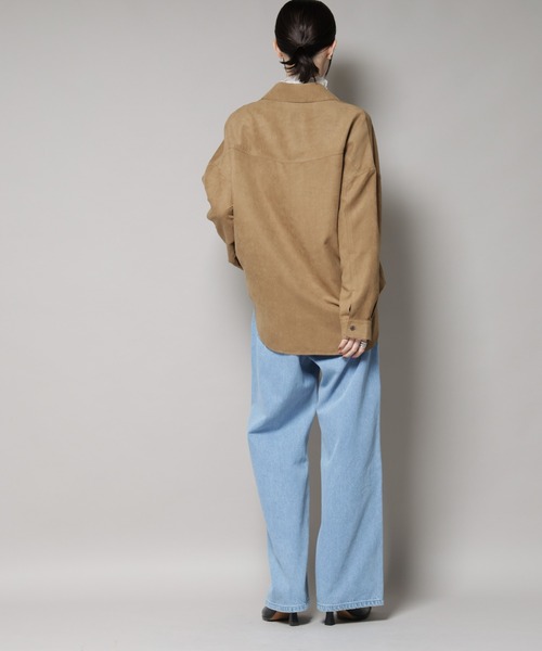 NANO universe（ナノユニバース）の「ドロストワイドデニムパンツ（デニムパンツ・レディース・ネイビー/ダークネイビー/ライトブルー・FREE）」の22枚目の写真