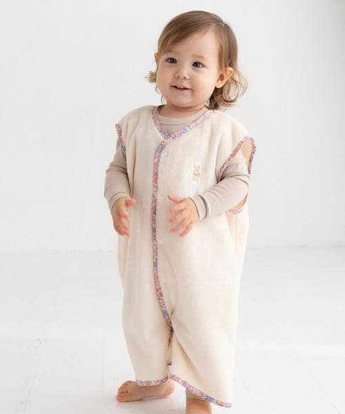 RIO(リオ)の「スリーパー(ベビーパジャマ/スリーパー・キッズ・ネイビー/ピンク/グリーン/アイボリー/ブルー・L/M/S)」の2枚目の写真