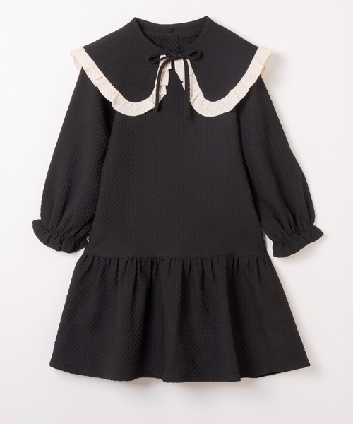 ever closet(エバークローゼット)の「裾フリルワンピース(ワンピース・キッズ・ライトベージュ/ブラック・110cm/100cm/140cm/130cm/120cm/90cm)」の15枚目の写真