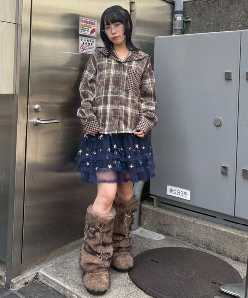 Candy Stripper（キャンディストリッパー）の「DEVIL CHECK シャツ（シャツ/ブラウス・レディース・ブラック/ブラウン/レッド・FREE）」の20枚目の写真