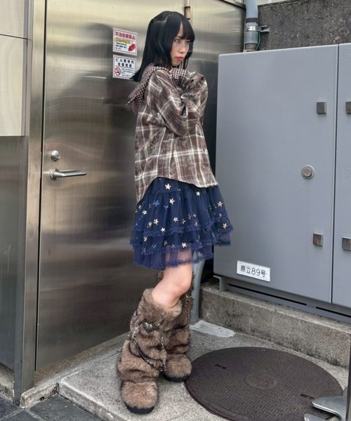 Candy Stripper（キャンディストリッパー）の「DEVIL CHECK シャツ（シャツ/ブラウス・レディース・ブラック/ブラウン/レッド・FREE）」の21枚目の写真