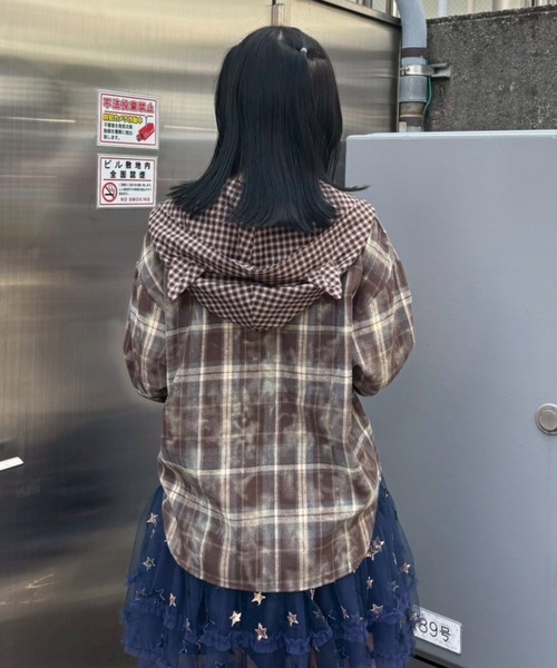 Candy Stripper（キャンディストリッパー）の「DEVIL CHECK シャツ（シャツ/ブラウス・レディース・ブラック/ブラウン/レッド・FREE）」の15枚目の写真