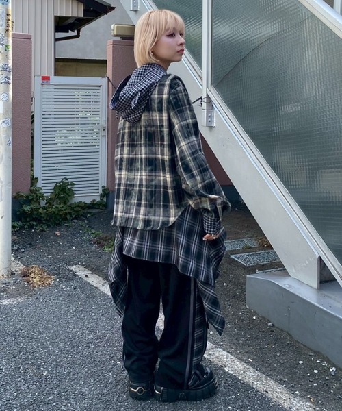 Candy Stripper（キャンディストリッパー）の「DEVIL CHECK シャツ（シャツ/ブラウス・レディース・ブラック/ブラウン/レッド・FREE）」の12枚目の写真