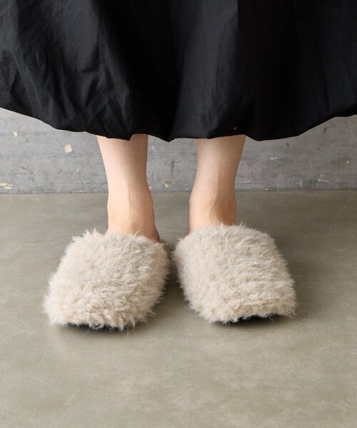 BIRTHDAY BAR（バースデイバー）の「ボアルームシューズ（ルームシューズ/スリッパ・レディース・アイボリー/ブルー・0）」の8枚目の写真