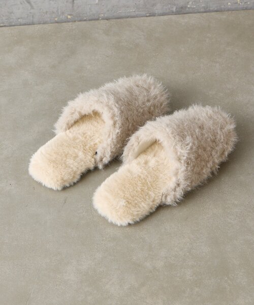 BIRTHDAY BAR（バースデイバー）の「ボアルームシューズ（ルームシューズ/スリッパ・レディース・アイボリー/ブルー・0）」の10枚目の写真