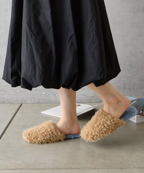 BIRTHDAY BAR（バースデイバー）の「ボアルームシューズ（ルームシューズ/スリッパ・レディース・アイボリー/ブルー・0）」の17枚目の写真