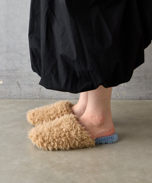 BIRTHDAY BAR（バースデイバー）の「ボアルームシューズ（ルームシューズ/スリッパ・レディース・アイボリー/ブルー・0）」の19枚目の写真