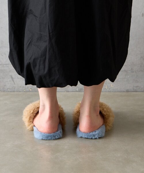 BIRTHDAY BAR（バースデイバー）の「ボアルームシューズ（ルームシューズ/スリッパ・レディース・アイボリー/ブルー・0）」の20枚目の写真