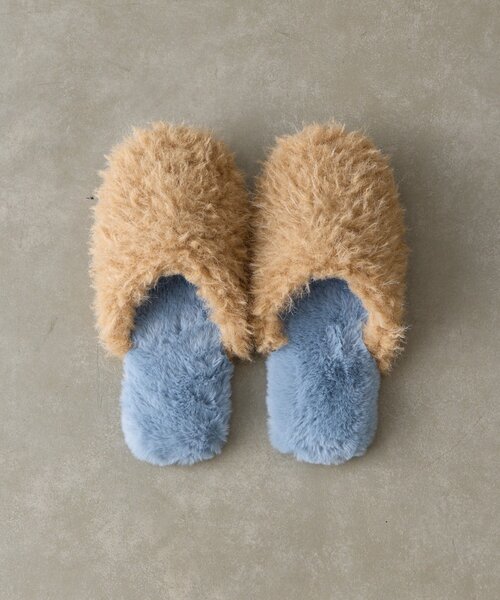 BIRTHDAY BAR（バースデイバー）の「ボアルームシューズ（ルームシューズ/スリッパ・レディース・アイボリー/ブルー・0）」の21枚目の写真