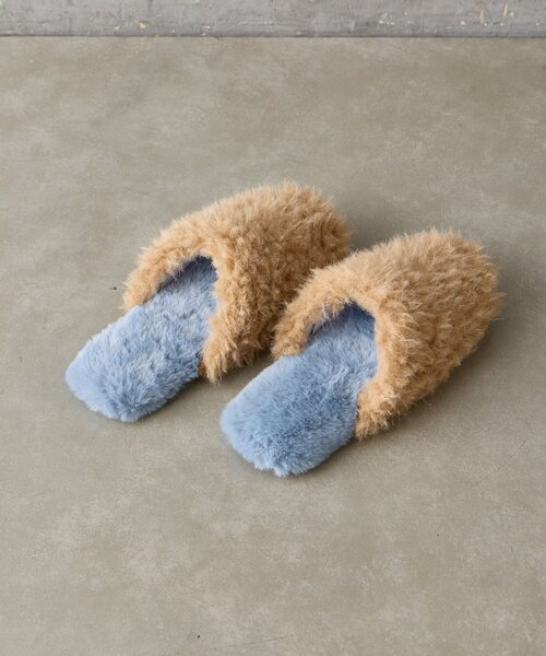 BIRTHDAY BAR（バースデイバー）の「ボアルームシューズ（ルームシューズ/スリッパ・レディース・アイボリー/ブルー・0）」の22枚目の写真