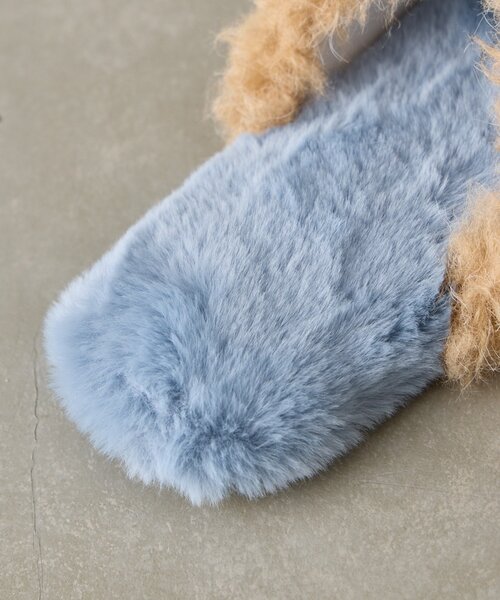 BIRTHDAY BAR（バースデイバー）の「ボアルームシューズ（ルームシューズ/スリッパ・レディース・アイボリー/ブルー・0）」の6枚目の写真