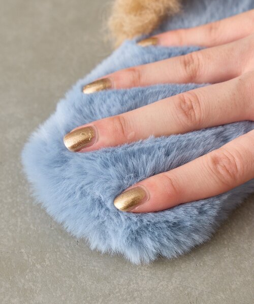 BIRTHDAY BAR（バースデイバー）の「ボアルームシューズ（ルームシューズ/スリッパ・レディース・アイボリー/ブルー・0）」の7枚目の写真