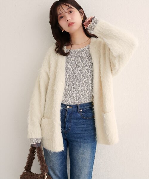 natural couture（ナチュラルクチュール）の「リバーシブルレーストップス（Tシャツ/カットソー・レディース・ブラウン/ピンク系その他/チャコールグレー/ピンク/ラベンダー/ネイビー/アイボリー・FREE）」の12枚目の写真