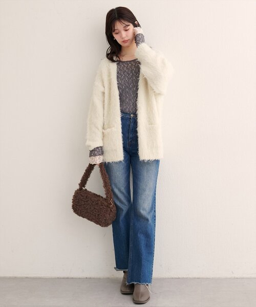 natural couture（ナチュラルクチュール）の「リバーシブルレーストップス（Tシャツ/カットソー・レディース・ブラウン/ピンク系その他/チャコールグレー/ピンク/ラベンダー/ネイビー/アイボリー・FREE）」の18枚目の写真