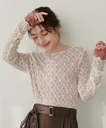 ミッソーニレディースレーストップス♡新品未使用♡① レディースのトップス（ピンク/桃色系・レース）ファッション