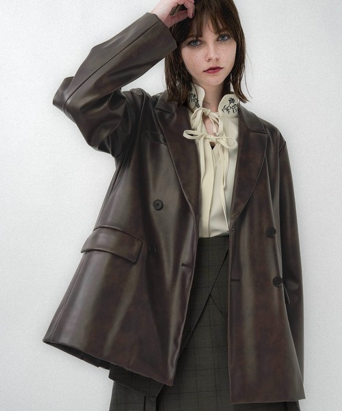 ムラカコウフェイクレザージャケット(HARE)（テーラードジャケット