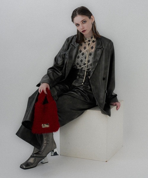 ムラカコウフェイクレザージャケット(HARE)（テーラードジャケット