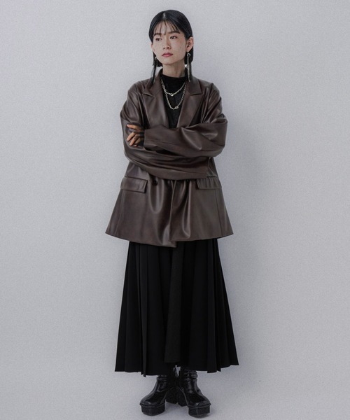 ムラカコウフェイクレザージャケット(HARE)（テーラードジャケット