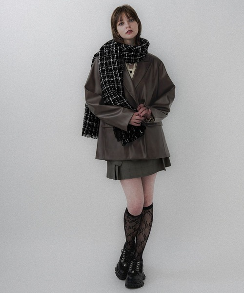 HARE（ハレ）の「ムラカコウフェイクレザージャケット(HARE)（テーラードジャケット・レディース・グレー/ブラウン・FREE）」の18枚目の写真