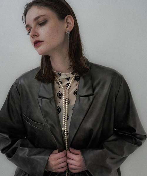 セール】ムラカコウフェイクレザージャケット(HARE)（テーラード