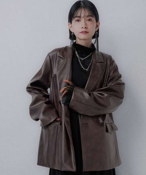 ムラカコウフェイクレザージャケット(HARE)（テーラードジャケット