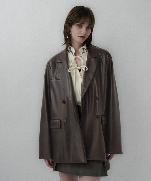 ムラカコウフェイクレザージャケット(HARE)（テーラードジャケット