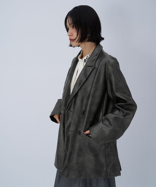 セール】ムラカコウフェイクレザージャケット(HARE)（テーラード