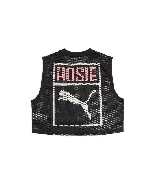 PUMA(プーマ)の「ウィメンズ PUMA x ROSE リラックスド メッシュ トップ(タンクトップ・レディース・ブラック/ホワイト・SMALL)」の4枚目の写真