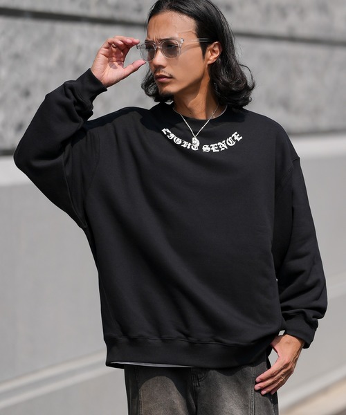SIDEWAY STANCE(サイドウェイスタンス)の「【SIDEWAY STANCE】ロゴ プリント スウェット トレーナー(スウェット・メンズ・ホワイト系/ホワイト/ブラック/ブラック系/ライトグレー系/グレー・LARGE/MEDIUM/SMALL/X-LARGE)」の5枚目の写真